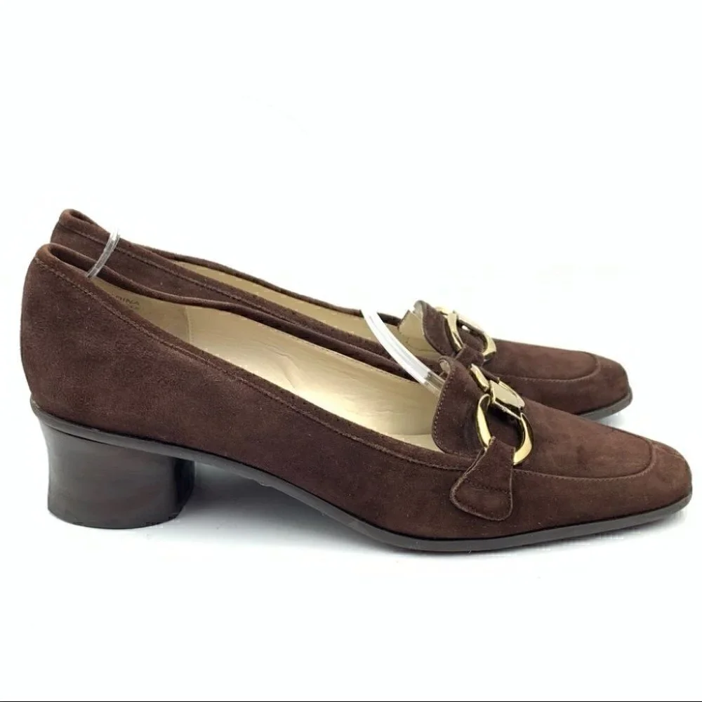 Circa Joan & david heels 8.5 Cjnadina brown suede